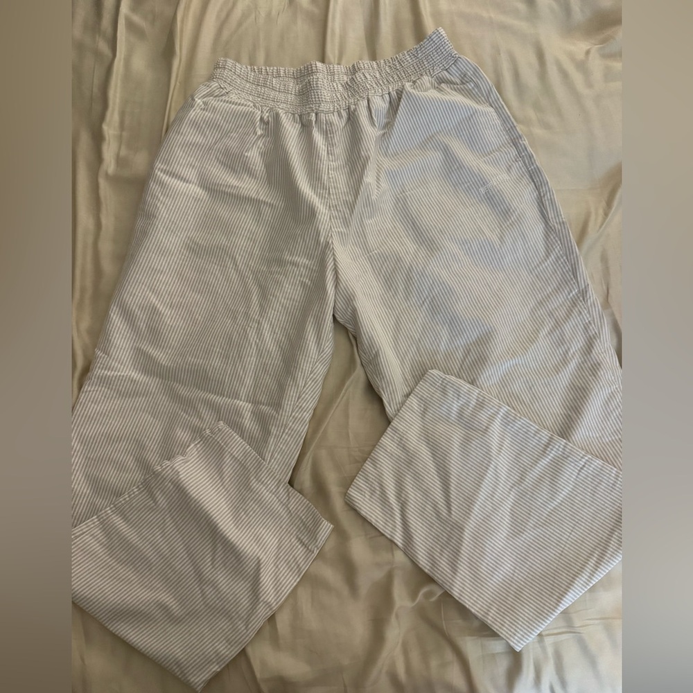 Djerf Avenue breezy pant - tan striped